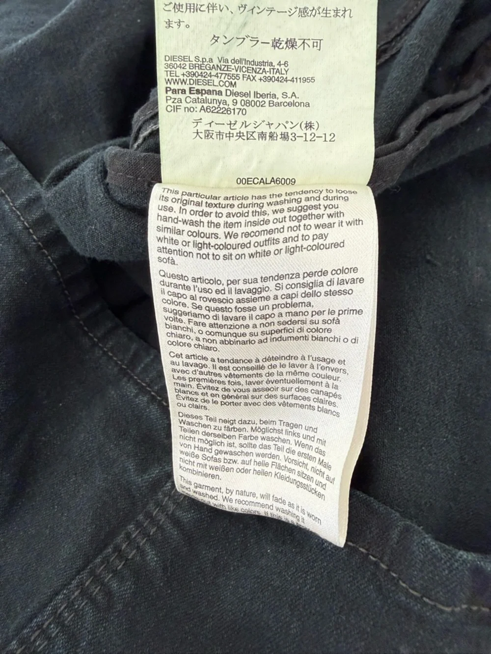Vintage Diesel Denim Mini Dress | Asymmetrical Zip Detail | Y2K Grunge - Picture 9 of 16